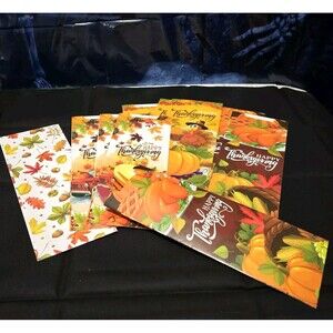Thanksgiving Paper Cutlery Holders Pack of 10 Silverware Pockets Variety B